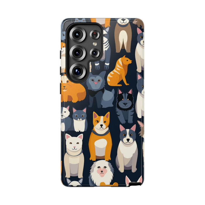 Kleurrijk Katten- en Hondenpatroon in Aantrekkelijke Kleuren