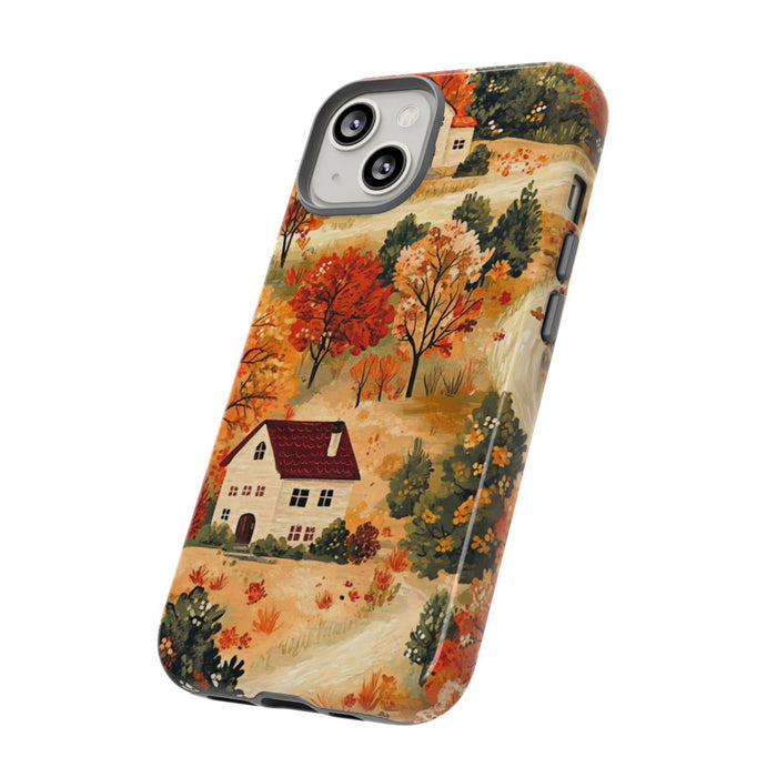 Herfstlandschap met Huizen