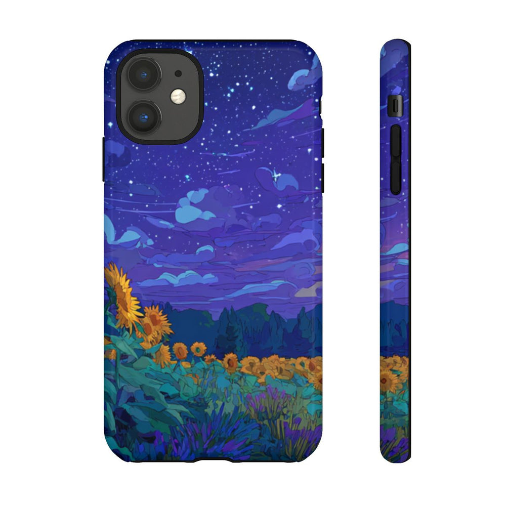 Sterrennacht Zonnebloemenveld