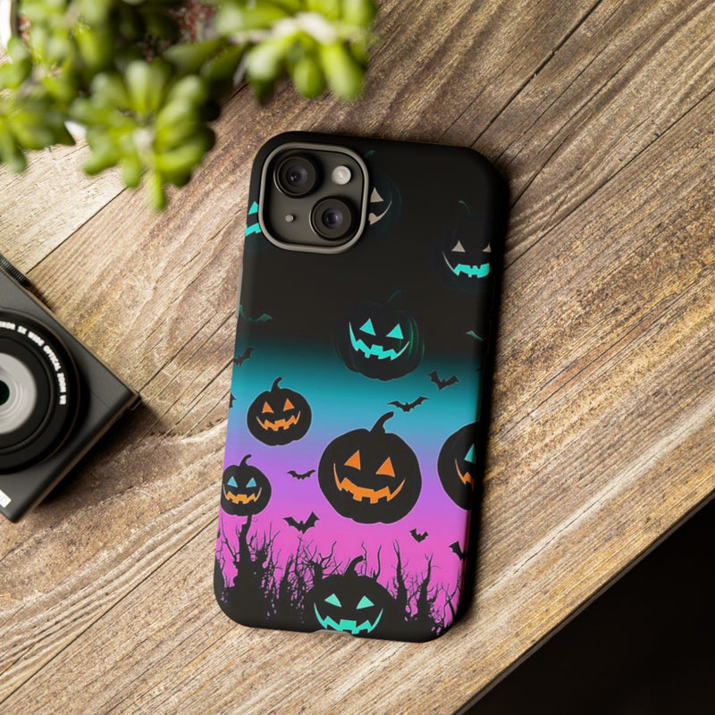 Gloeiende Halloween Pompoenen en Vleermuizen