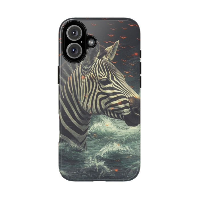Zebra in Water met Gloeiende Vonken