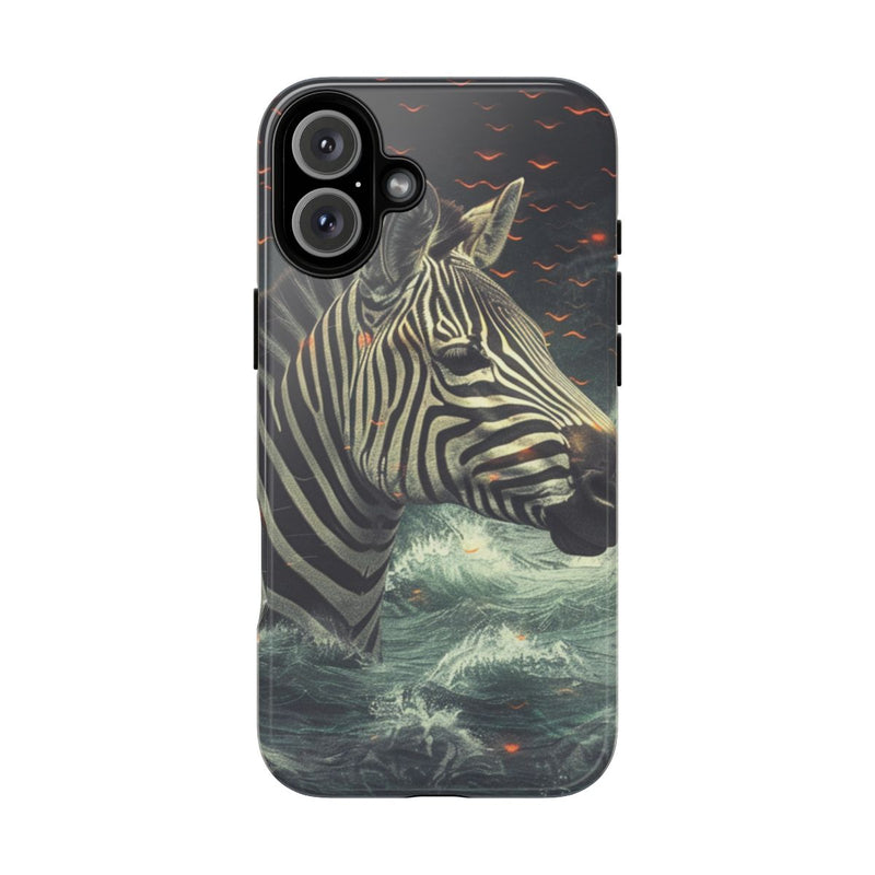 Zebra in Water met Gloeiende Vonken