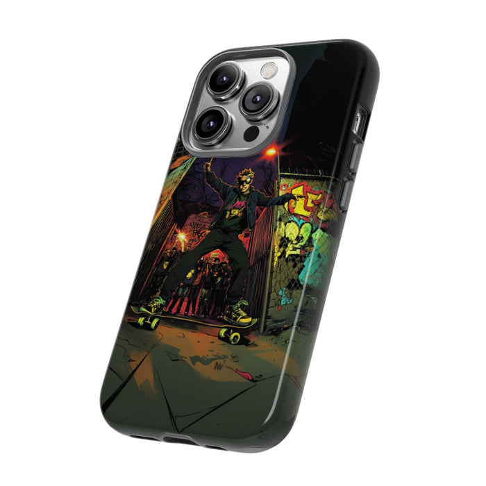 Skateboardtruc in de Nacht met Graffiti