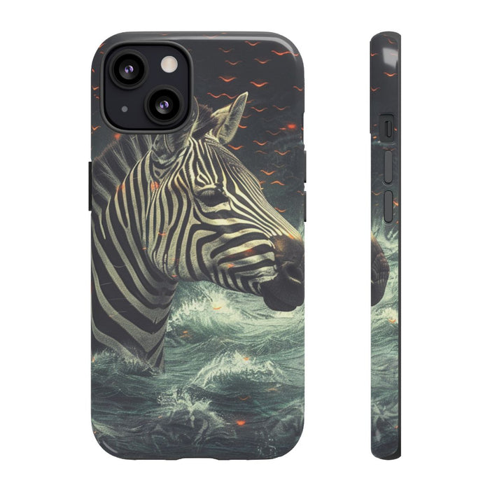 Zebra in Water met Gloeiende Vonken