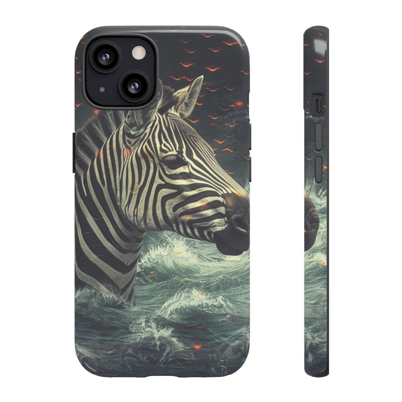 Zebra in Water met Gloeiende Vonken