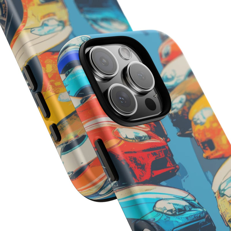Kleurrijke Moderne Auto's in Lijntekening
