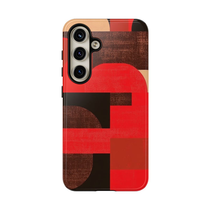 Rood-Bruin Geometrisch Abstract