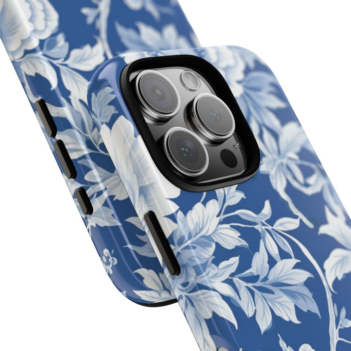 Blauw-Wit Bloemenpatroon