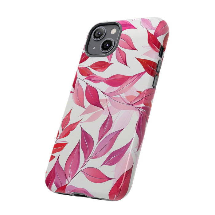 Roze en Rode Bladerenpatroon