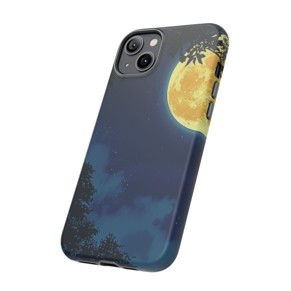 Gele Volle Maan in Nachtlandschap