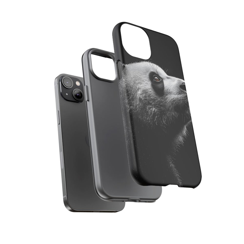 Gedetailleerde Zijaanzicht van Panda met Bruine Ogen