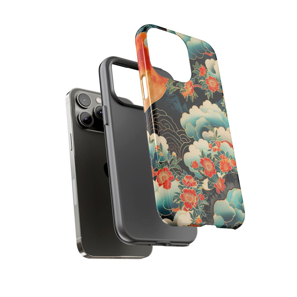 Sfeervolle Bloemrijke Maannacht met Wolken