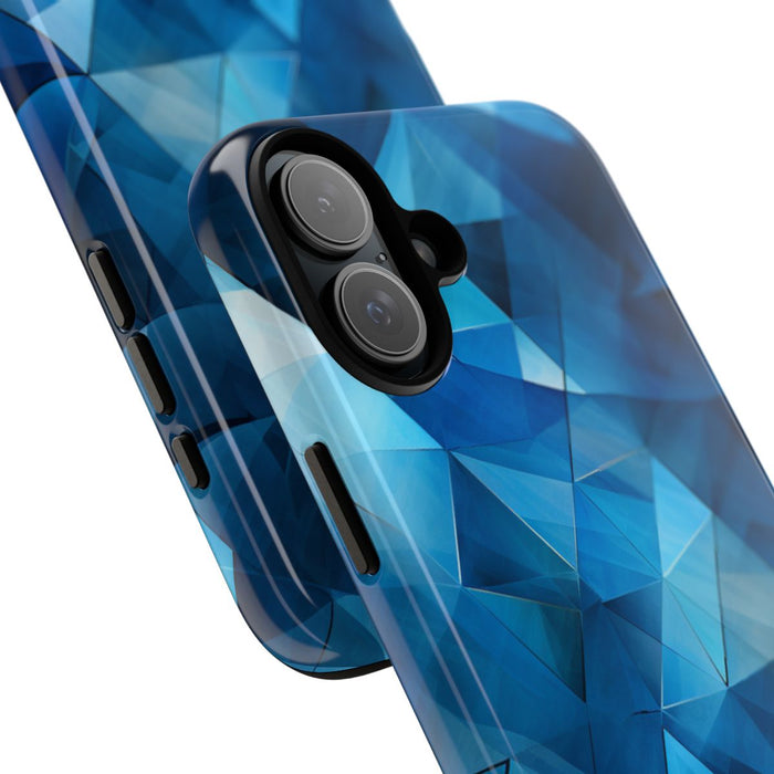Blauw Geometrisch Driehoekenpatroon
