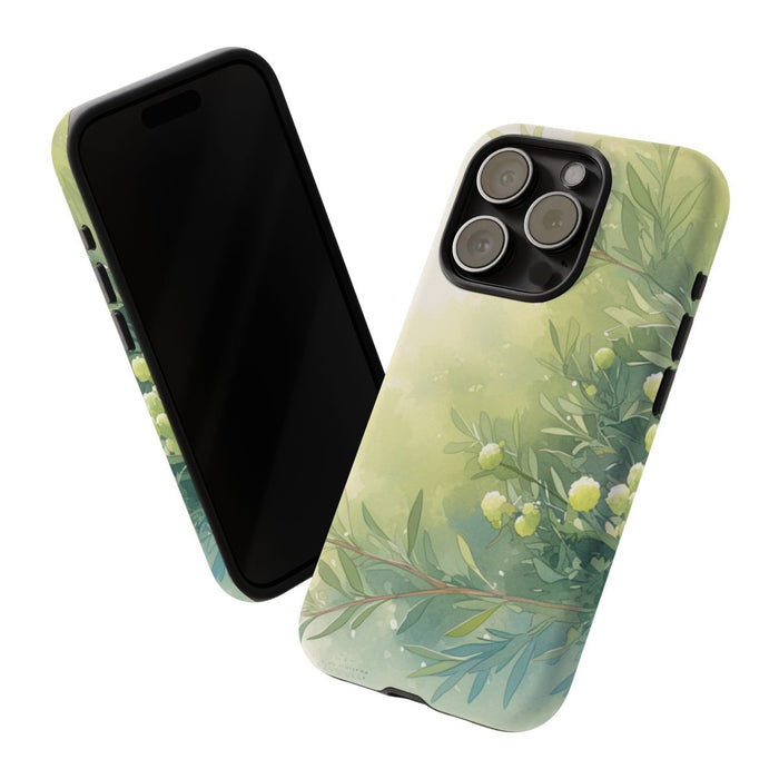 Groene Botanische Waterverf Illustratie