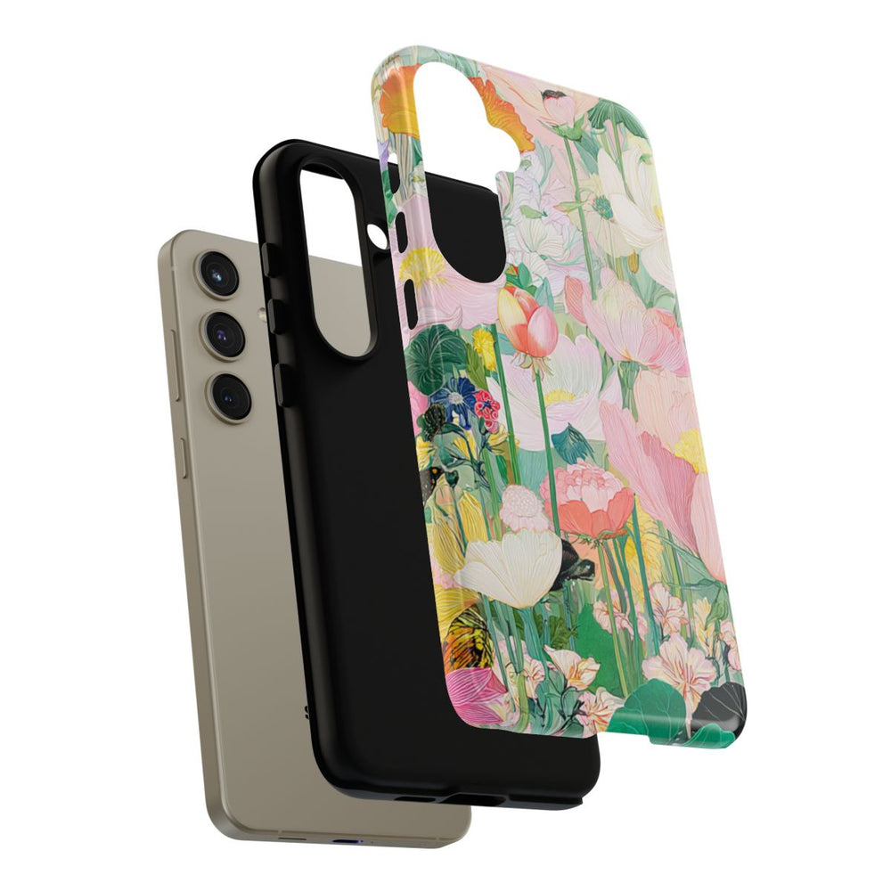 Fraaie Pastelkleurige Bloementuin