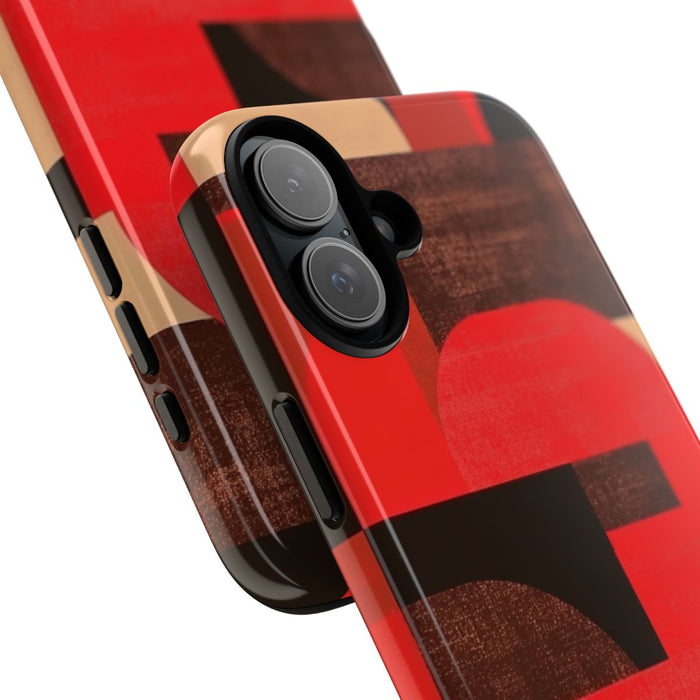 Rood-Bruin Geometrisch Abstract