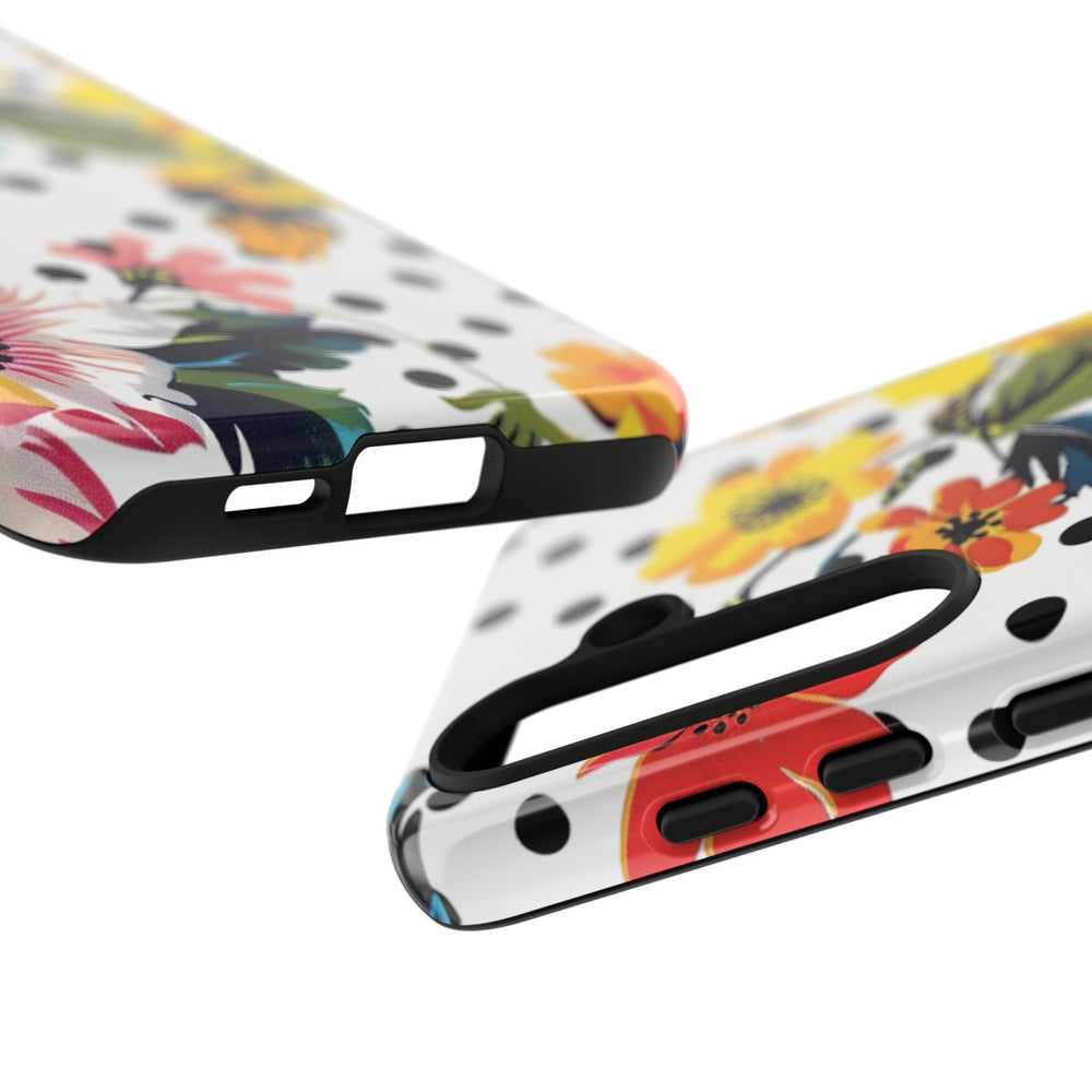 Kleurrijk Bloemenpatroon met Polkadots