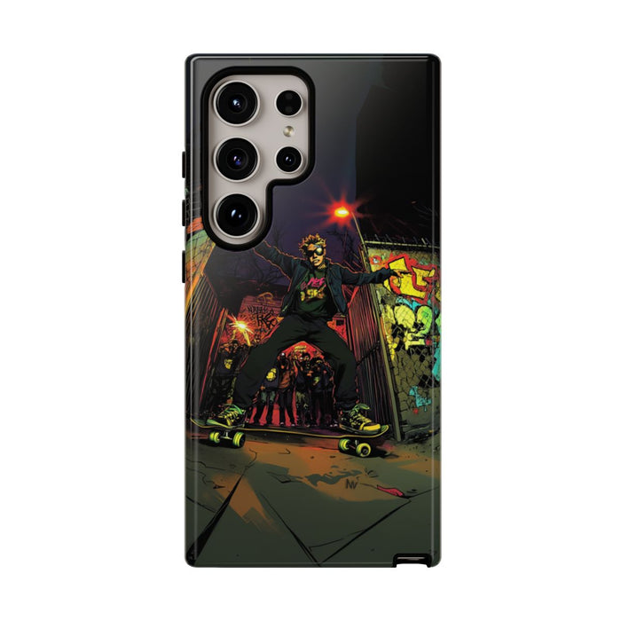 Skateboardtruc in de Nacht met Graffiti