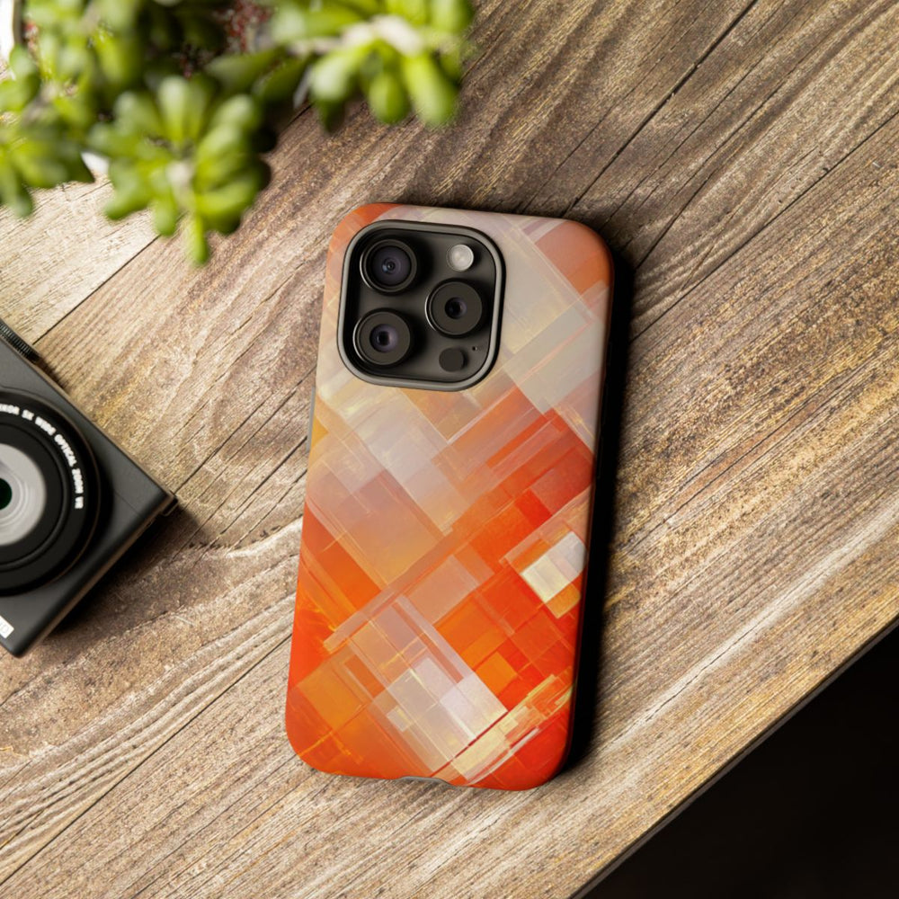 Abstract Oranje Geometrisch Patroon
