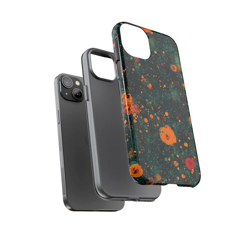 Abstracte Oranje en Teal Bellenpatroon