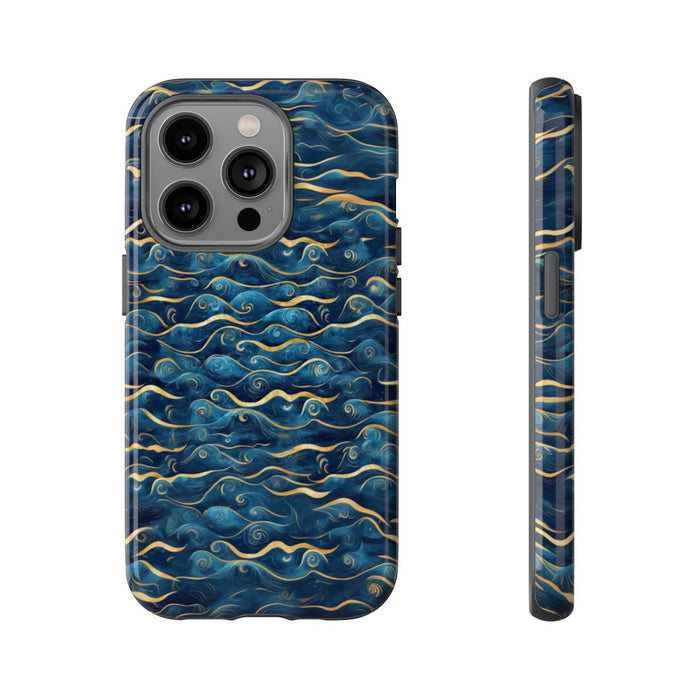 Blauw-Gouden Golfpatroon