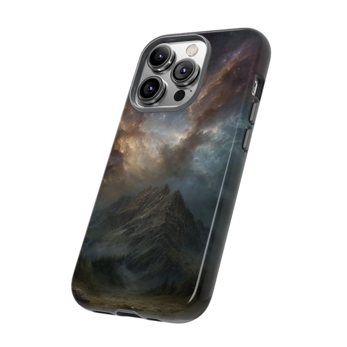 Majestueuze Bergtop Onder Indrukwekkende Nachtlucht