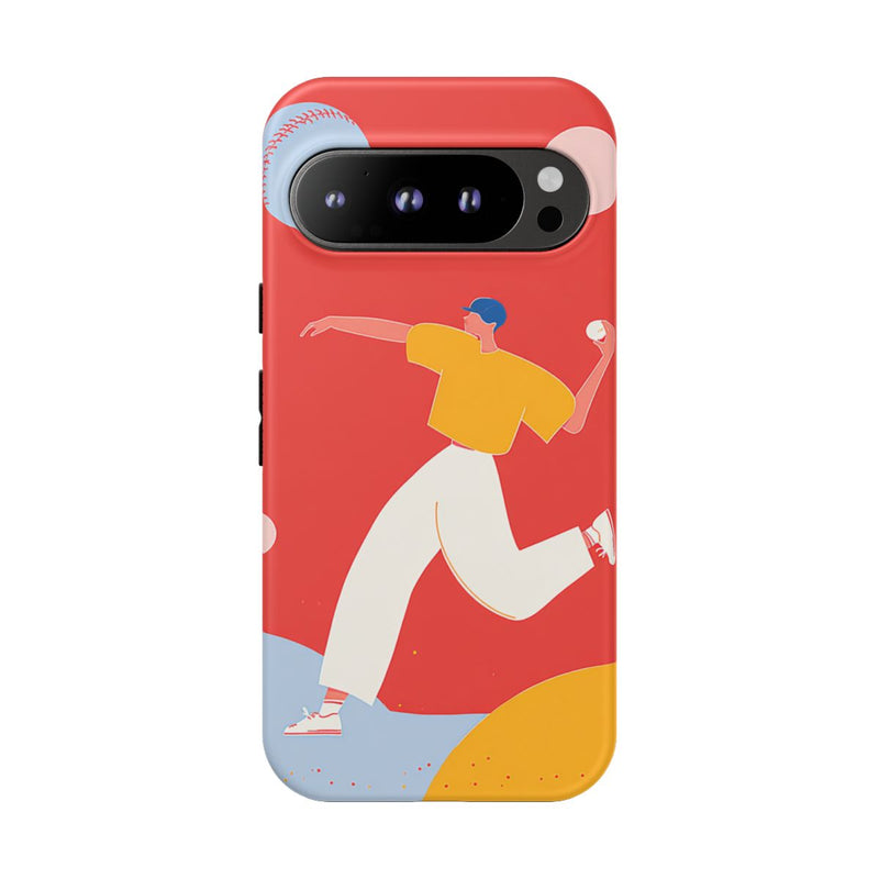Minimalistische Honkbalspeler Illustratie