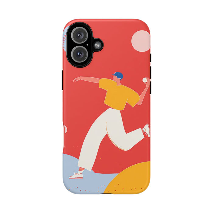 Minimalistische Honkbalspeler Illustratie