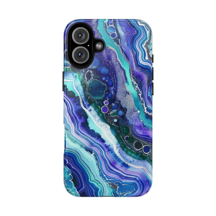 Blauw en Paars Geode-Wervelpatroon