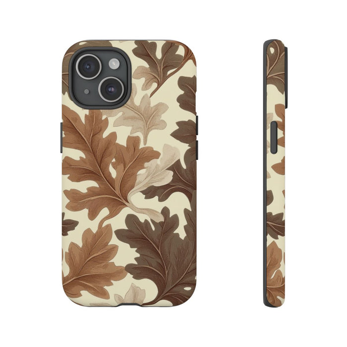 Eikenbladerenpatroon in Neutrale Kleuren
