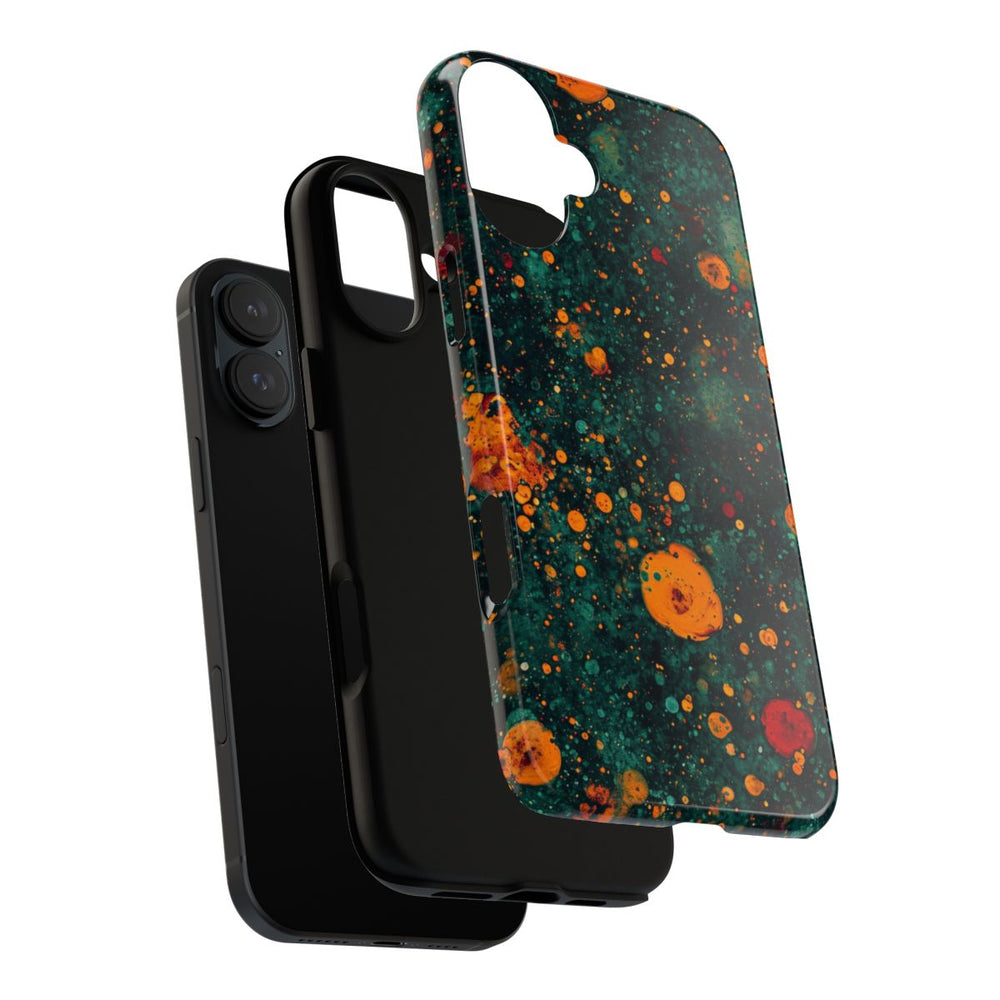 Abstracte Oranje en Teal Bellenpatroon