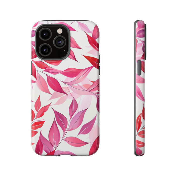 Roze en Rode Bladerenpatroon