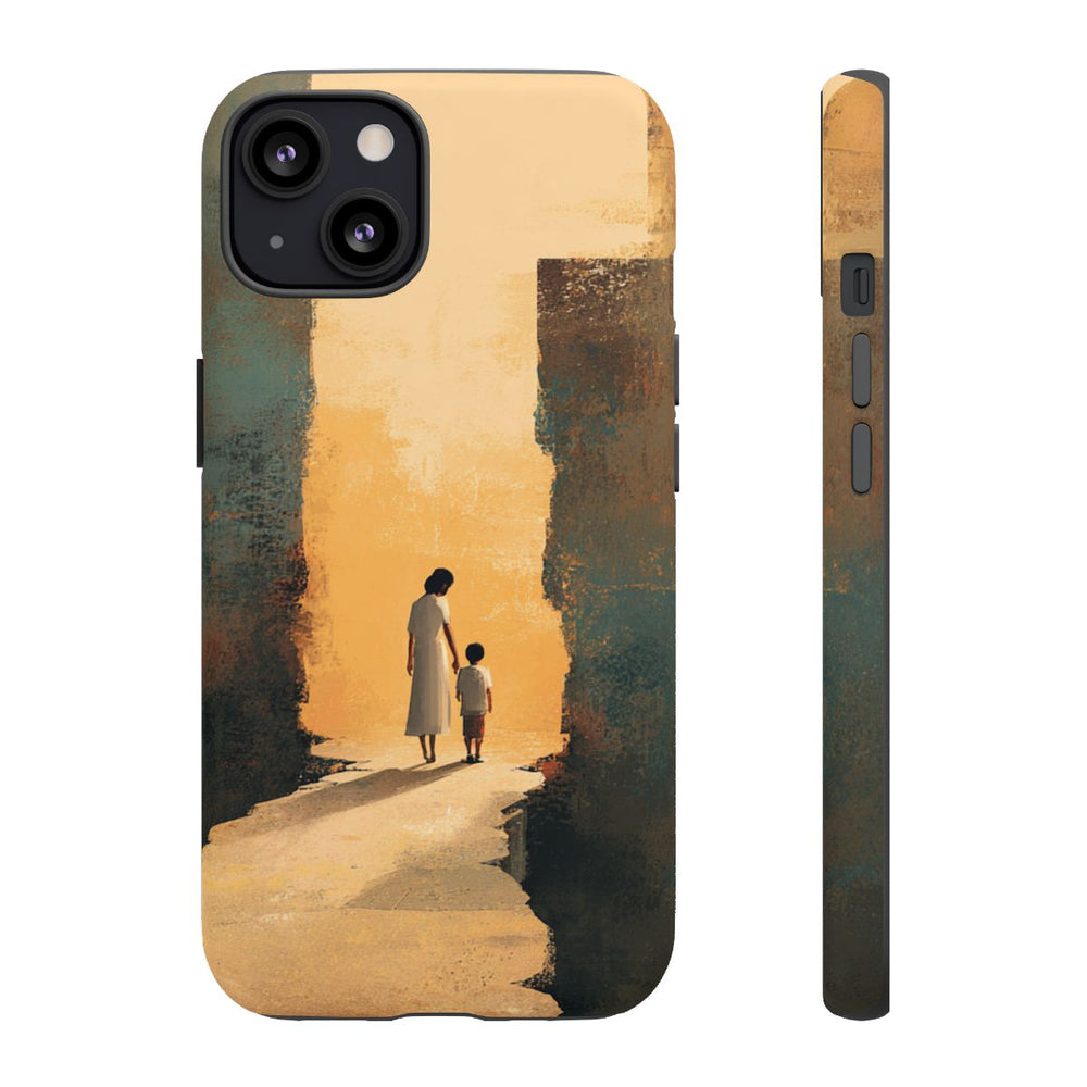 Vrouw en Kind op Gebroken Pad