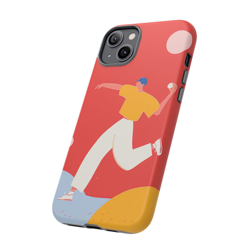 Minimalistische Honkbalspeler Illustratie