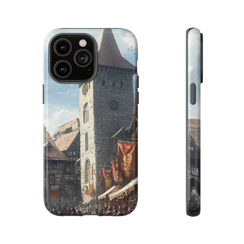 Middeleeuws Europees Dorpsstraat Tafereel