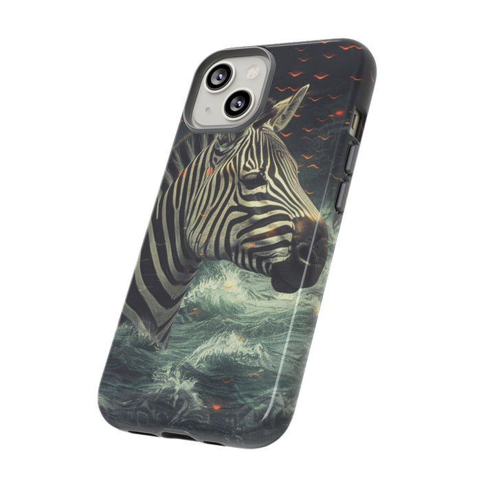 Zebra in Water met Gloeiende Vonken