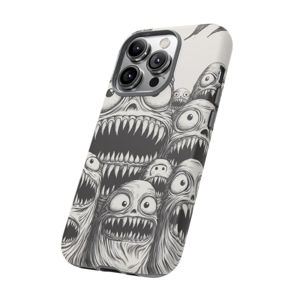 Slijmerige Monsterkoppen in Lijntekening