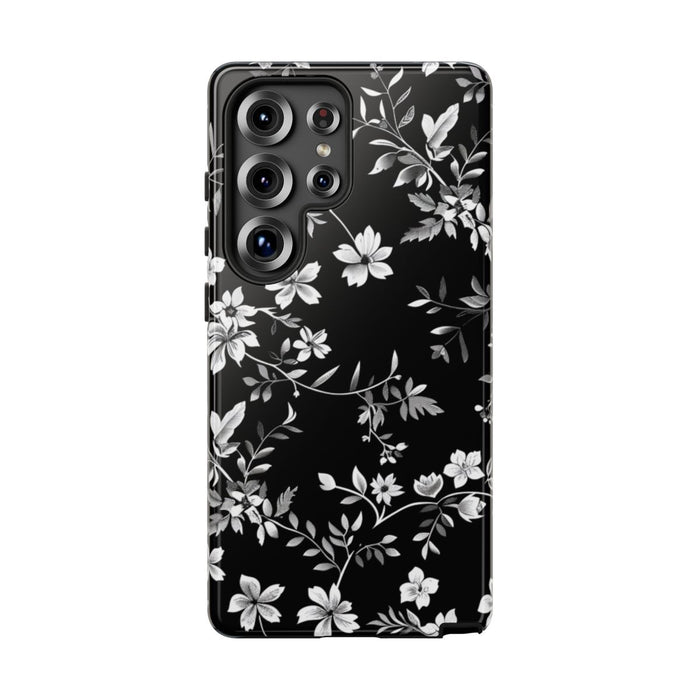 Zwart-Wit Bloemenpatroon
