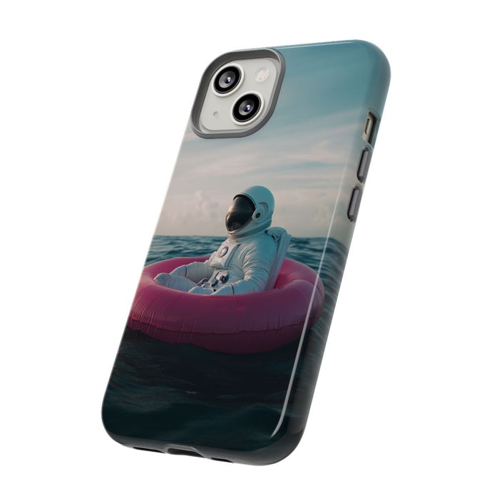 Astronaut op Roze Zwemband