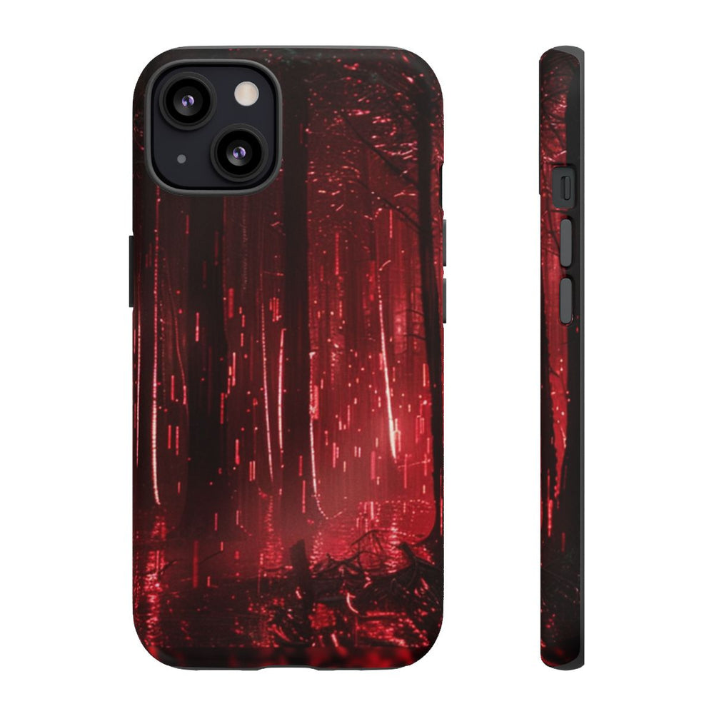 Donkerrood Verlichte Bos