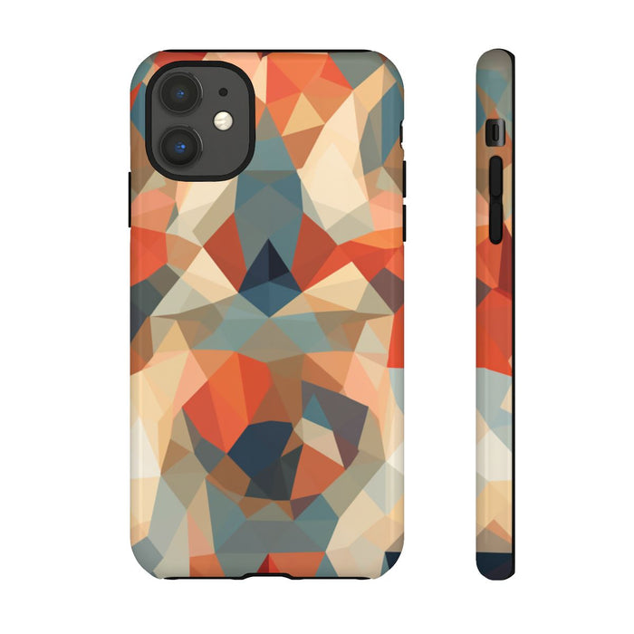 Geometrisch Abstract Patroon in Gedempte Warme Kleuren