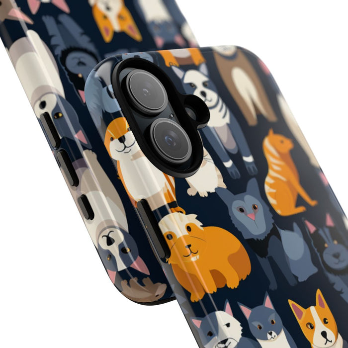 Kleurrijk Katten- en Hondenpatroon in Aantrekkelijke Kleuren