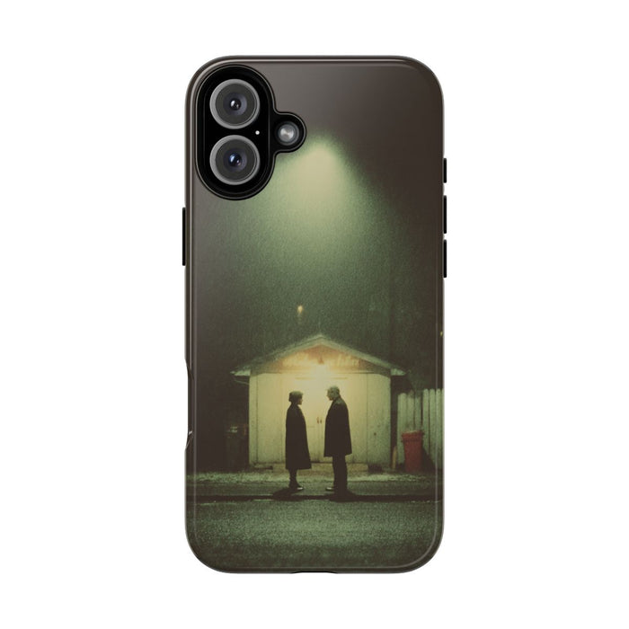 Twee Personen Onder Straatlamp in de Nacht
