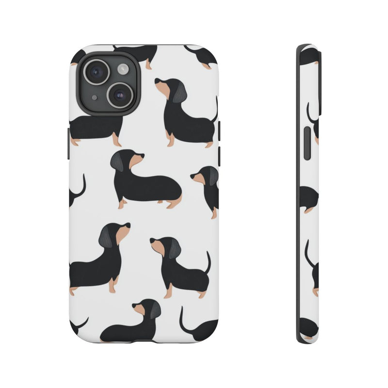 Minimalistisch Zwart met Bruin Teckelpatroon