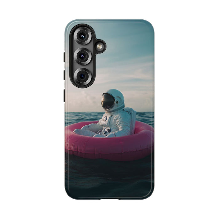 Astronaut op Roze Zwemband