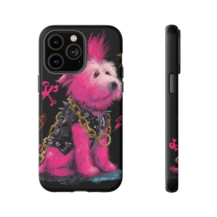 Roze Punkhond met Hanenkam Illustratie