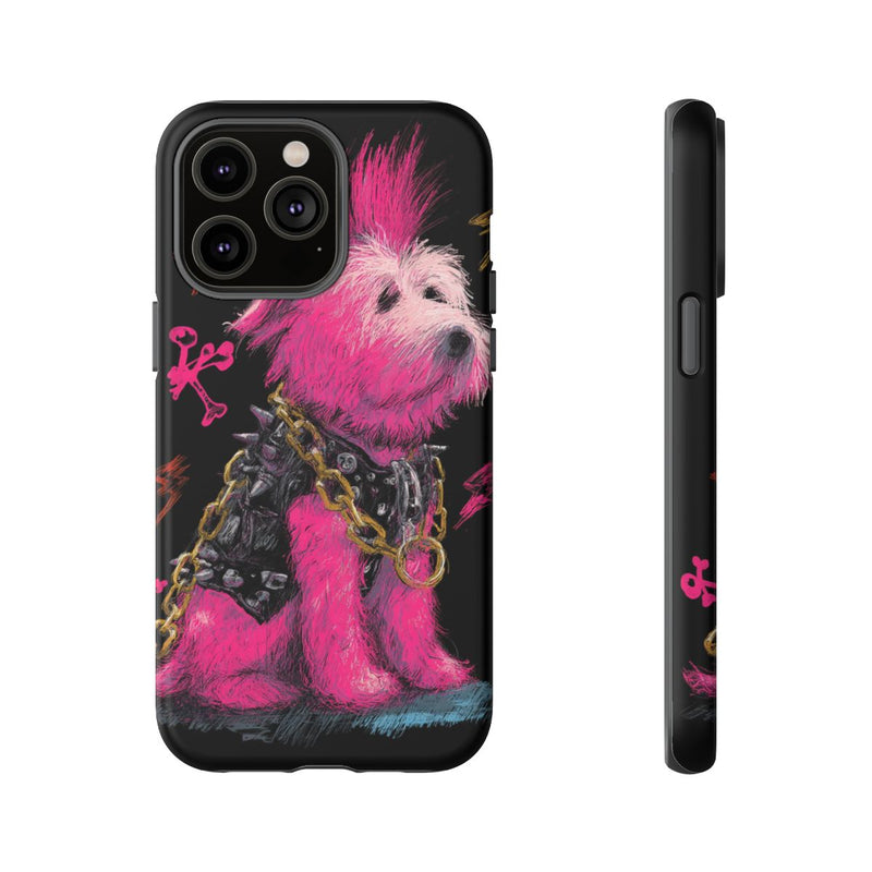 Roze Punkhond met Hanenkam Illustratie