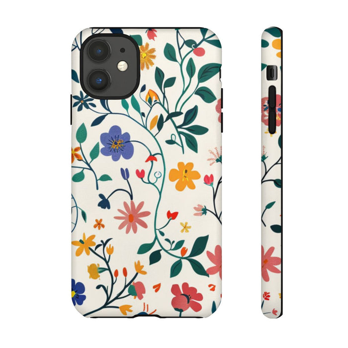 Kleurrijk Bloemenpatroon met Klimop