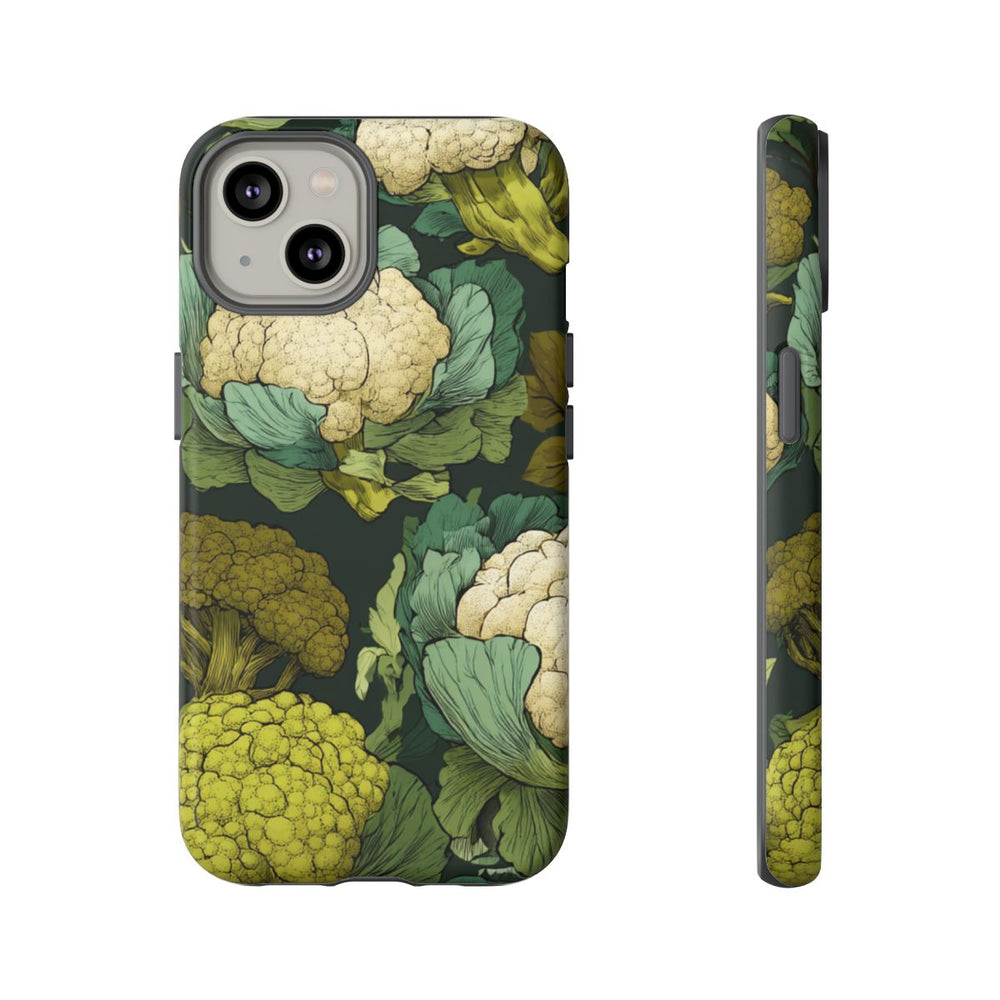 Handgetekend Broccoli- en Bloemkoolpatroon