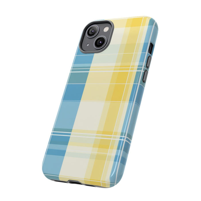 Ocean Blue en Geel Geruit Patroon